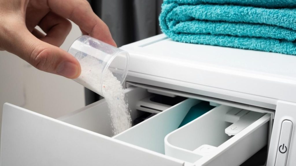 Nalievane nadmerného množstva pracieho gélu do práčky