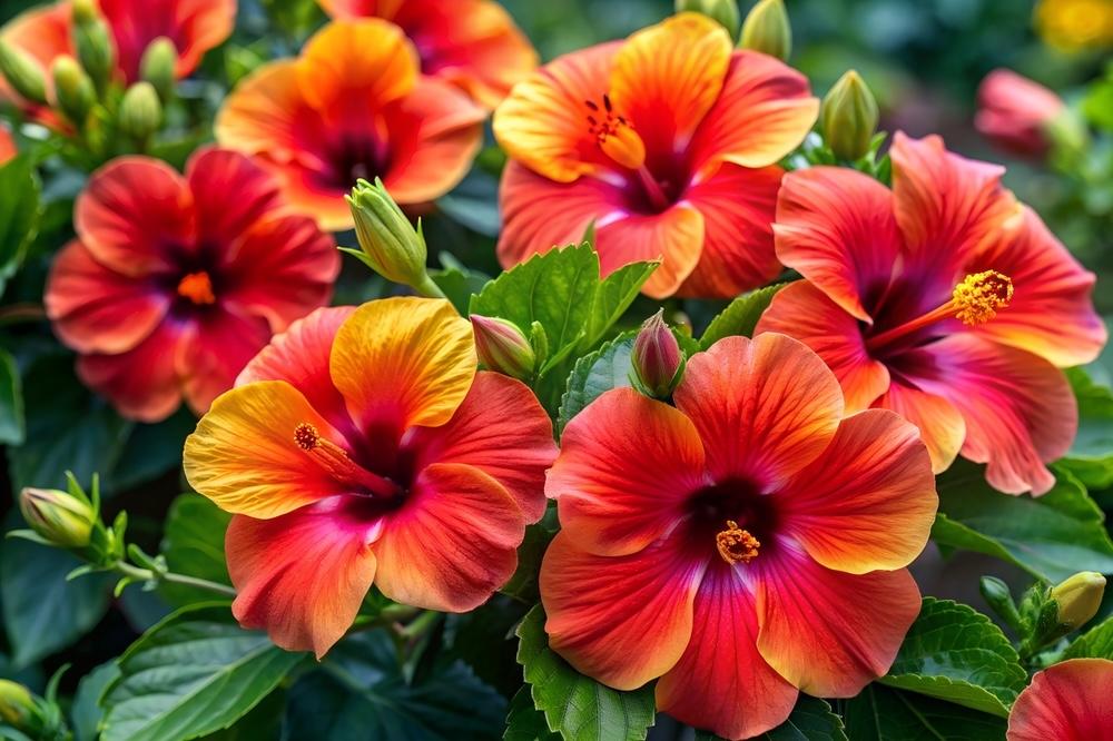 Ibištek kvitnúci do jesene po domácom hnojení