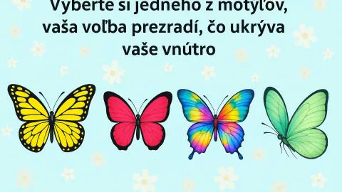 Psychotest s farebnými motýľmi – vyberte si jedného a zistite, čo prezrádza vaše srdce