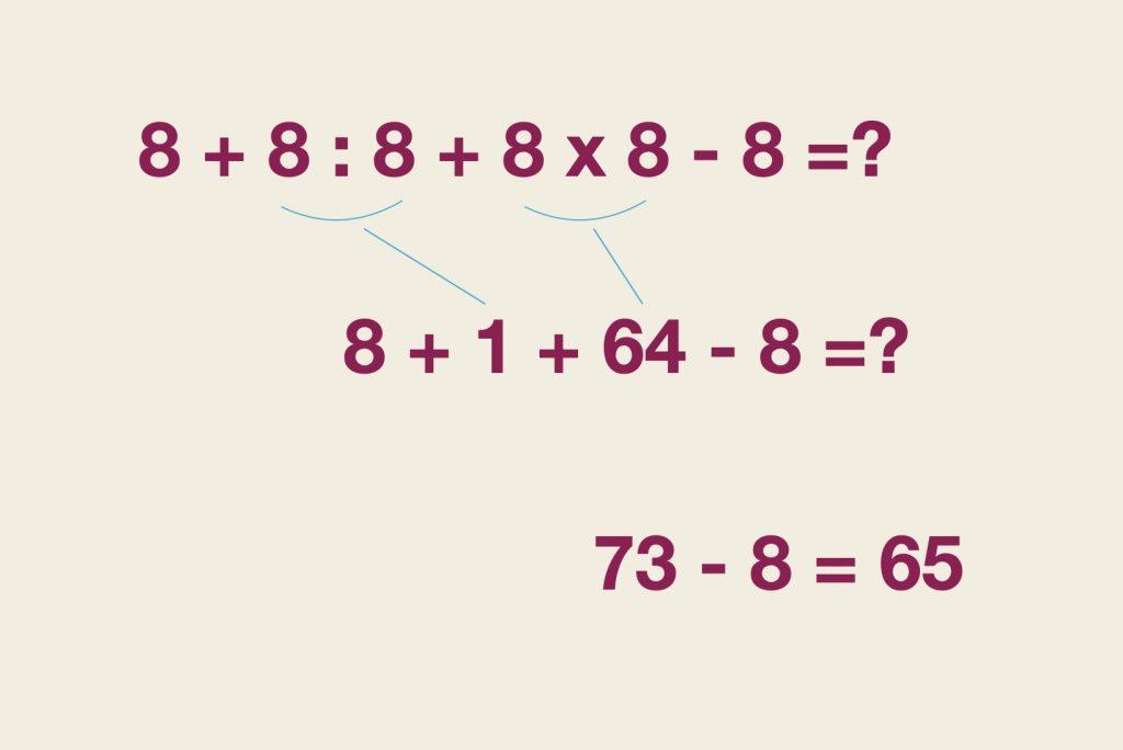 Riešenie matematickej hádanky s osmičkami krok za krokom