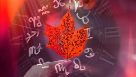 Jesenný horoskop 2025 – znamenia zverokruhu a symbol jesene.