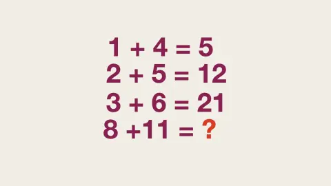 hádanka 1 + 4 = 5, 2 + 5 = 12… Dokážete prísť na logiku tohto príkladu?