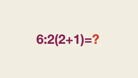 Matematická rovnica 6 : 2 (2+1)
