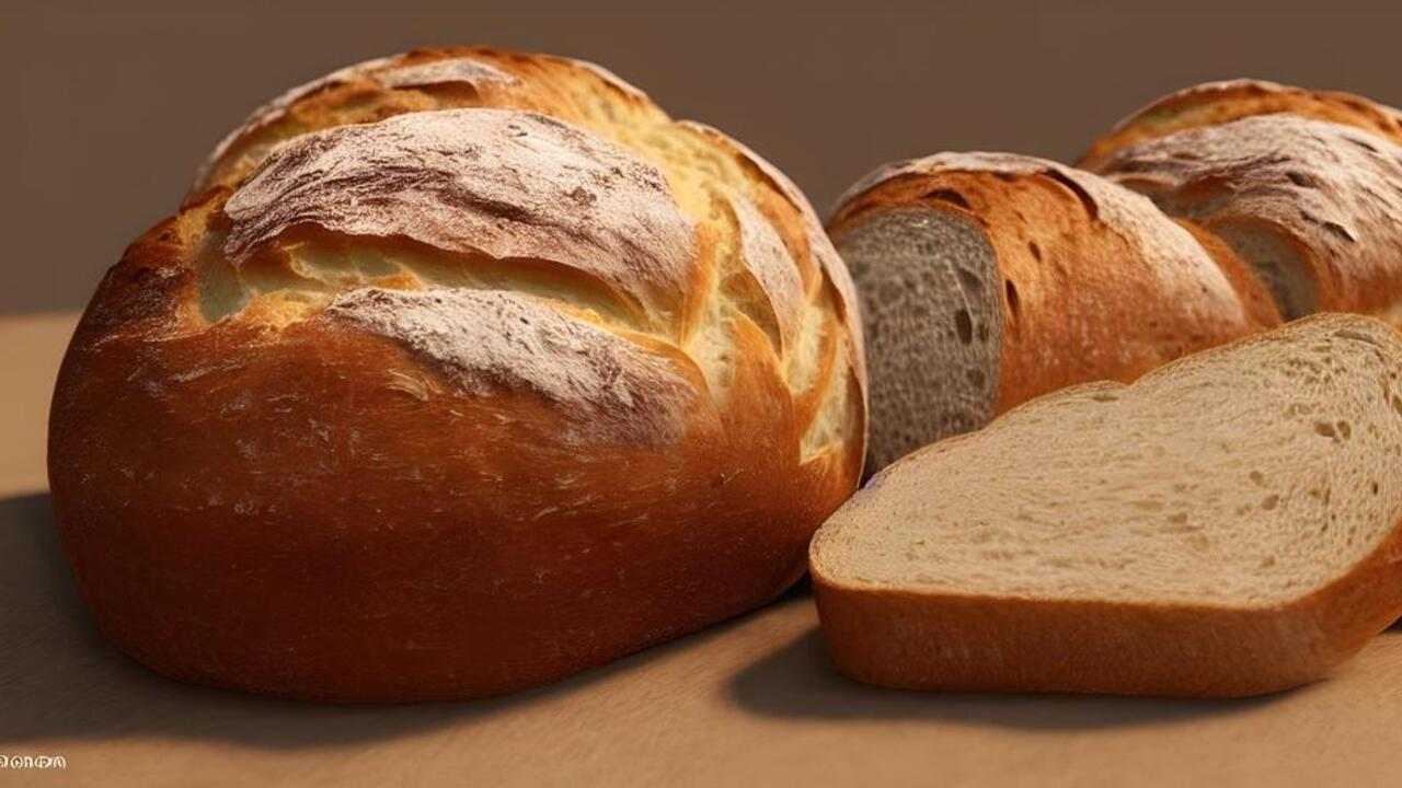 Bochník domáceho chleba s chrumkavou kôrkou a nakrájanými plátkami na drevenom stole